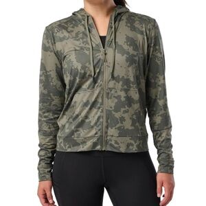5.11 Tactical Emily Fully Zip Lightweight Women's Green Camouflage Hoodie sz M